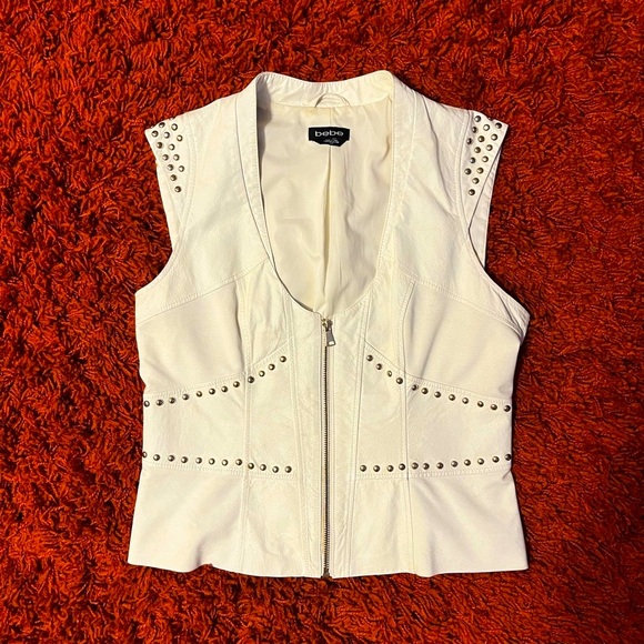 Bebe White Studded Vest - Picture 1 of 3